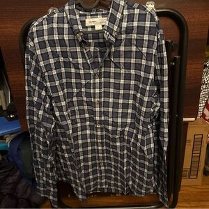 Old Navy Blue and White Checkered Shirt